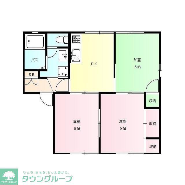 ニフティパレスC(3DK/2階)の間取り写真