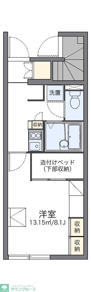 レオパレスラピュタ(1K/1階)の間取り写真