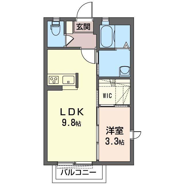 アルトピーノ(1LDK/2階)の間取り写真