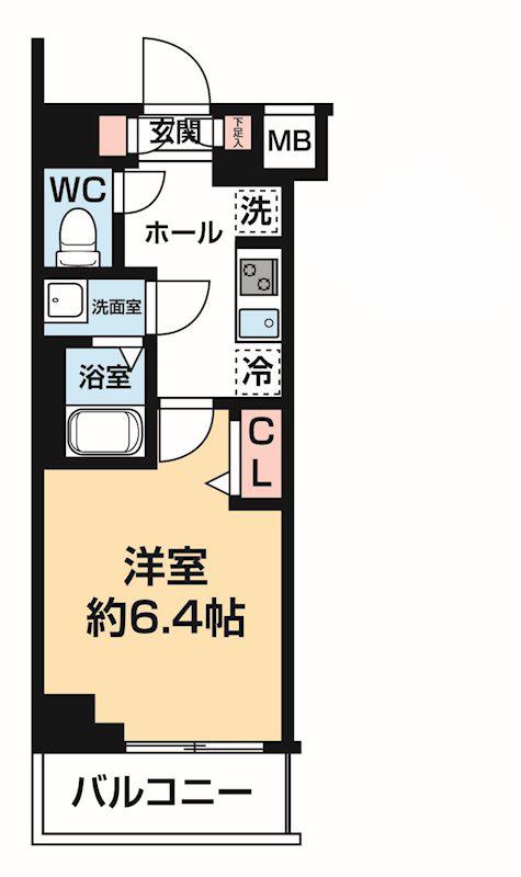 AZEST立石II(1K/7階)の間取り写真
