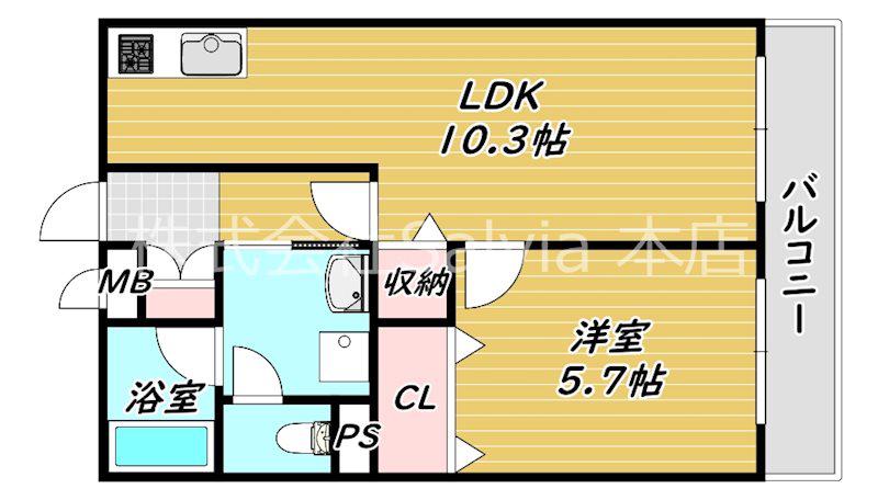 カンターレ鶯谷II番館(1LDK/1階)の間取り写真