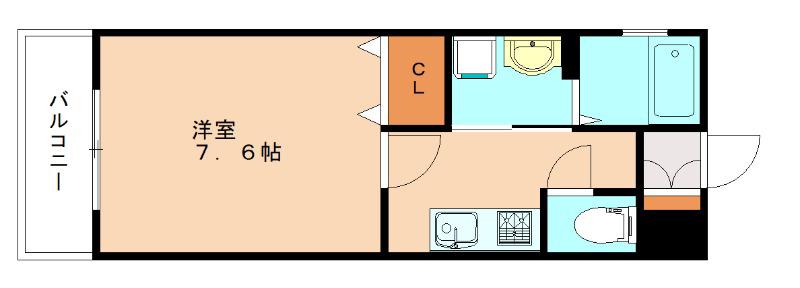 内山神岳ビル(1K/2階)の間取り写真