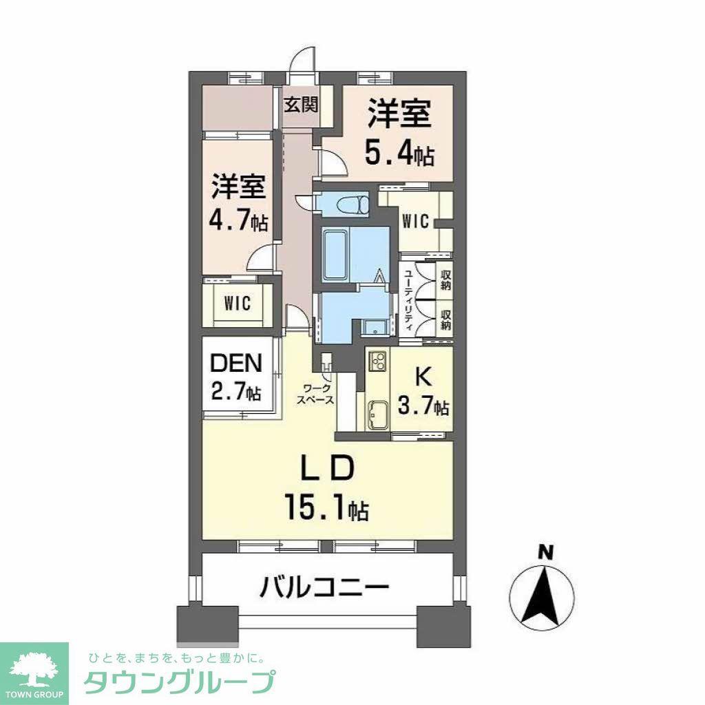 NUDGEONE.照葉(2LDK/15階)の間取り写真