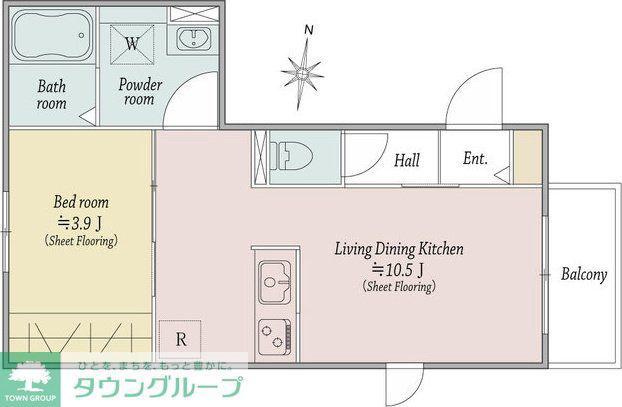 LUM HEIGHTS(1LDK/2階)の間取り写真