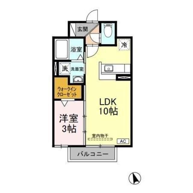サンモールTM(1LDK/2階)の間取り写真