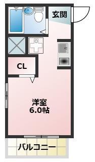 ミスターBビル(ワンルーム/4階)の間取り写真