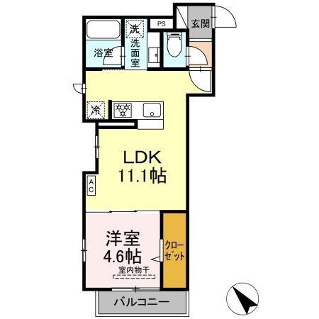 DBLESS鶴見市場(1LDK/3階)の間取り写真
