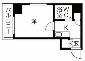 ダイホープラザ千駄木(1K/9階)の間取り写真