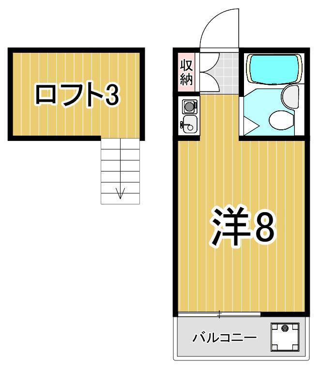 ブルーメ谷塚27(ワンルーム/1階)の間取り写真
