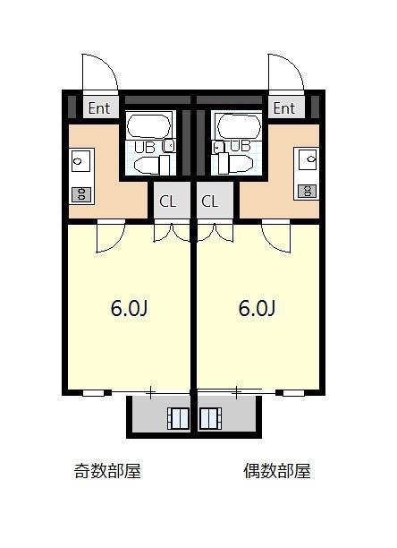 アルタイル元町(1K/1階)の間取り写真