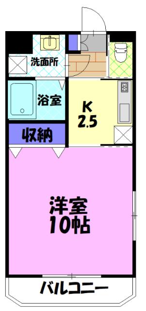 Y&Mシャトレマツモト(1K/3階)の間取り写真