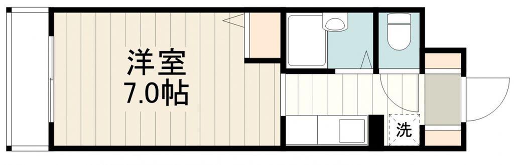 アビヤントキヨ(1K/2階)の間取り写真