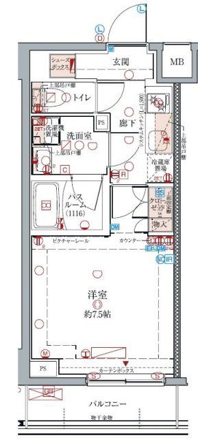 クレヴィスタ浮間舟渡(1K/2階)の間取り写真