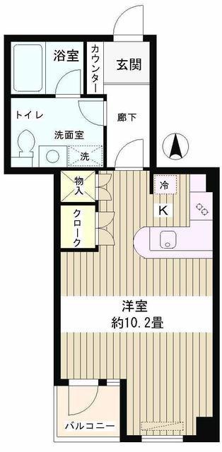 ハウスリンデ(1K/3階)の間取り写真