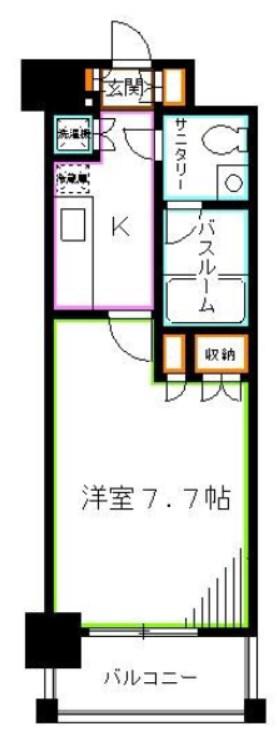 常盤レジデンシア荻窪(1K/6階)の間取り写真