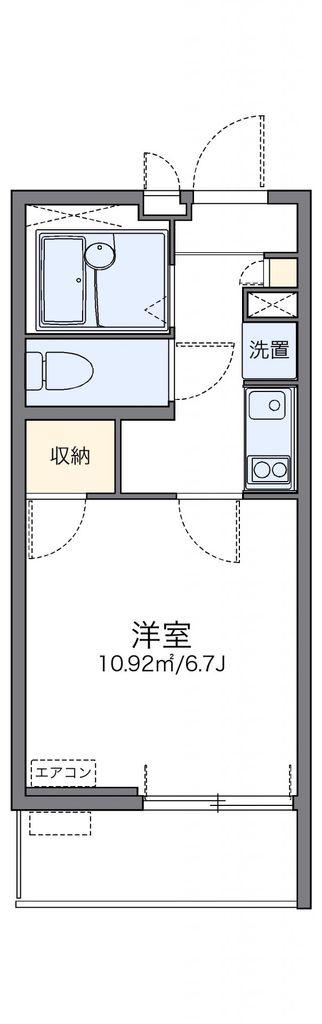 レオネクストエルビエント(1K/2階)の間取り写真