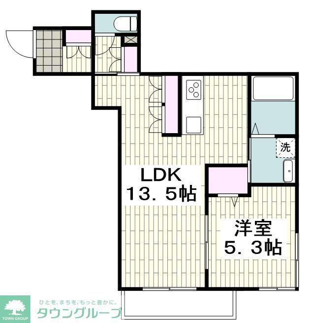 AZUL(1LDK/2階)の間取り写真