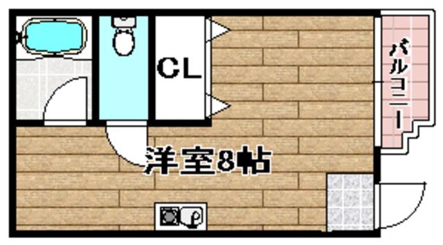 池上マンション(1K/1階)の間取り写真