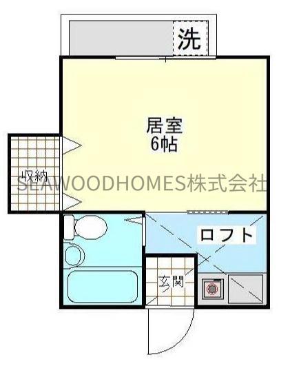 エルムハイツ追浜(1K/2階)の間取り写真