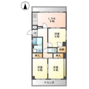 エスポワール大成(3DK/5階)の間取り写真