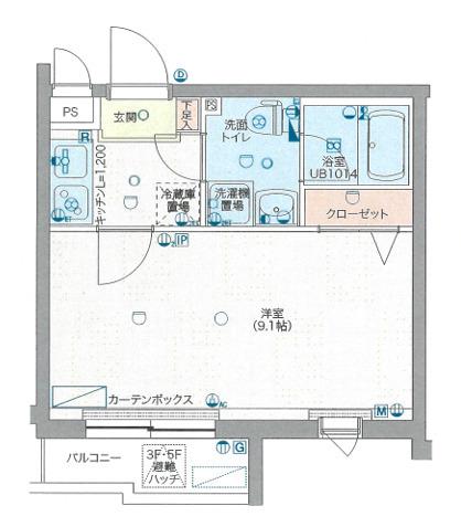 GROWS上板橋(1K/2階)の間取り写真
