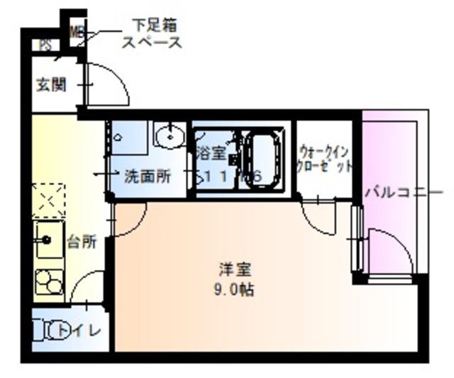 フジパレス住吉沢之町II番館(1K/2階)の間取り写真