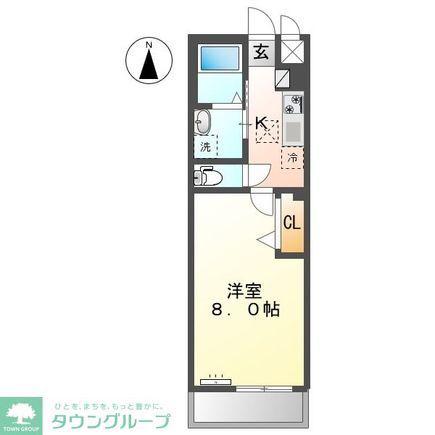 RE-CHI 1ST(1K/1階)の間取り写真