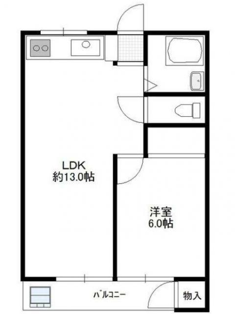 K1プラザ(1LDK/2階)の間取り写真