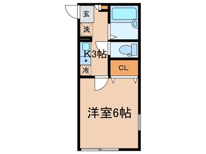 サンヴィクトワール(1K/2階)の間取り写真