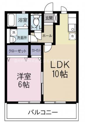 ZEUS(1LDK/1階)の間取り写真