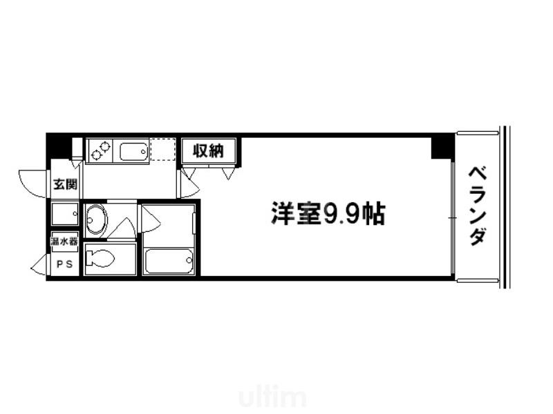 STRUCTURE鴨川紫明(1K/5階)の間取り写真
