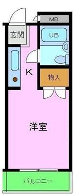 プチメゾン滝谷(ワンルーム/2階)の間取り写真