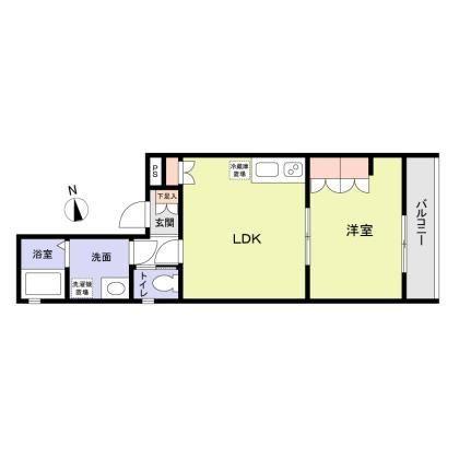 リコリス西小山(1LDK/2階)の間取り写真