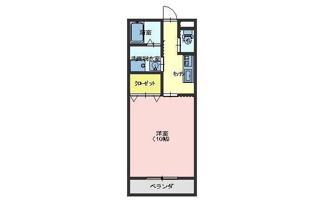 アバンセ松井(1K/1階)の間取り写真