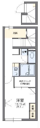 レオパレスメゾンジュクール(1K/2階)の間取り写真