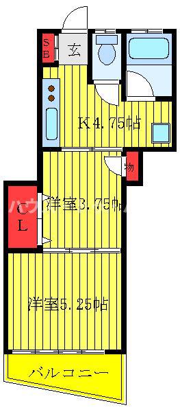 櫻井マンション(2K/2階)の間取り写真