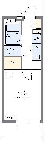 レオパレスラッキー(1K/2階)の間取り写真