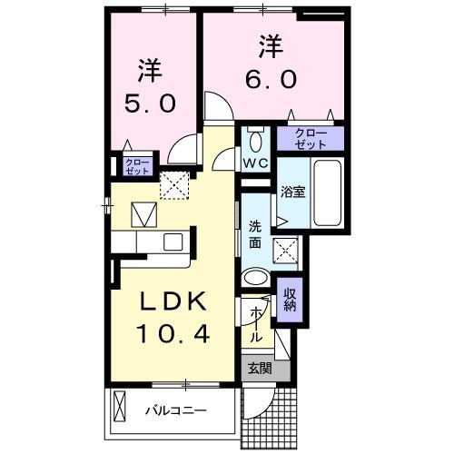 TーSQUARE 11(2LDK/1階)の間取り写真