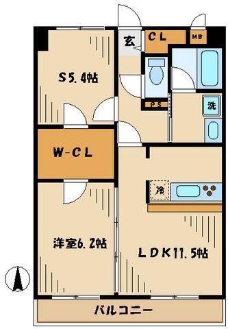 スペリオールパレス(1SLDK/1階)の間取り写真