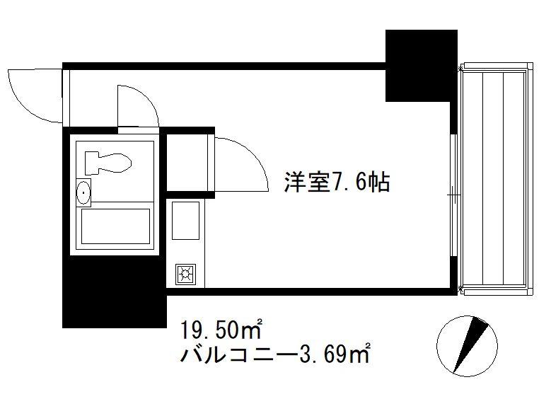 サンパレス新宿(ワンルーム/4階)の間取り写真