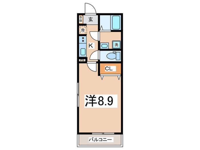 阿久和東4丁目 計画(1K/1階)の間取り写真