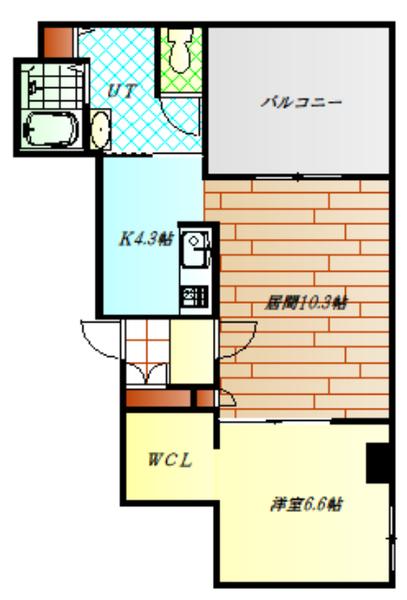 CREDIST BLD(1LDK/3階)の間取り写真
