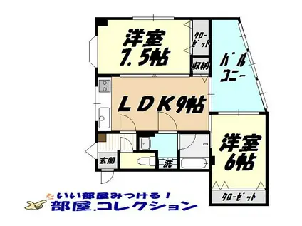 エミナースII(2LDK/2階)の間取り写真