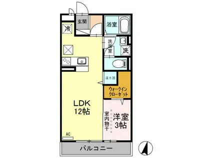 フローラ B205(1LDK/2階)の間取り写真
