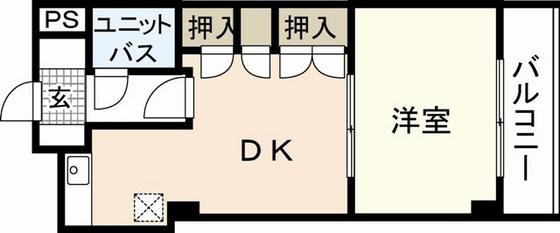 グレース天満町(1LDK/3階)の間取り写真