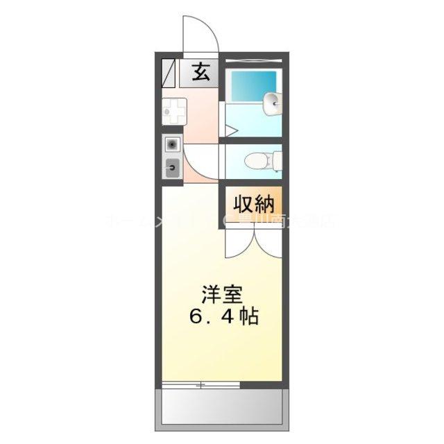 オアシス御油(ワンルーム/2階)の間取り写真