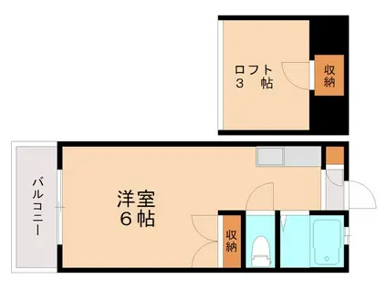 ウイング奈多5(ワンルーム/1階)の間取り写真