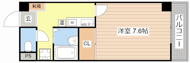 マジェスト旭(1K/4階)の間取り写真