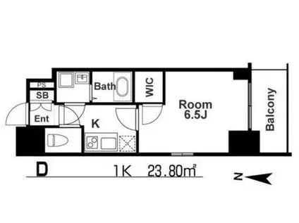 エスリード本町レジデンス(1K/14階)の間取り写真
