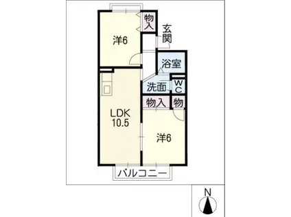 SHIERPI ANDOH(2LDK/1階)の間取り写真